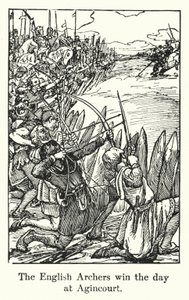 The English Archers win the day at Agincourt by English School