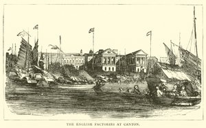 The English factories at Canton by English School