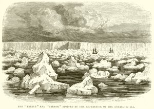 The Erebus and Terror Stopped by the Ice-Barrier of the Antarctic Sea by English School