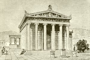 The Erechtheion, a Famous Temple at Athens to the Hero Erechtheus by English School