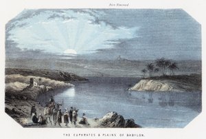 The Euphrates and Plains of Babylon by English School