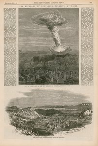 The Explosion of Gunpowder Magazines at Erith by English School