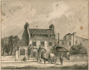The Farthing Pie House, London, Original Drawing Dated 1820 by English School