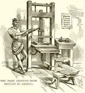 The First Printing Press Brought to America by English School