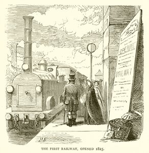 The First Railway, Opened 1825 by English School