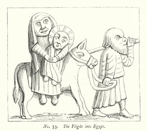 The Flight into Egypt by English School