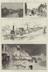 The Floods in the West of England by English School