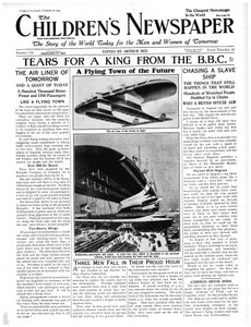 The Flying Town of the Future, Front Page of 