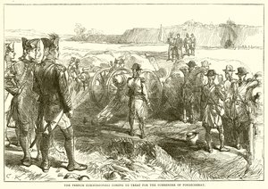 The French commissioners coming to treat for the surrender of Pondicherry by English School
