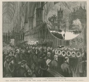 The Funeral Service for the Late Lord Shaftesbury at Westminster by English School