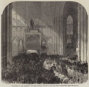 The Funeral of Lord Palmerston, the Clergy receiving the Body at the West Door of Westminster Abbey by English School