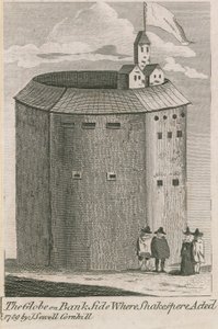 The Globe on Bankside, London, where William Shakespeare acted by English School
