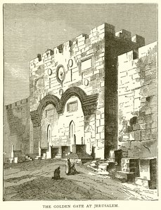 The Golden Gate at Jerusalem by English School