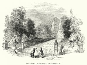The Great Cascade, Chatsworth by English School
