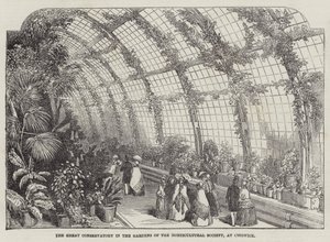 The Great Conservatory in the Gardens of the Horticultural Society, at Chiswick by English School