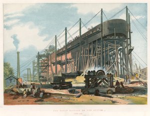 The Great Eastern on the Stocks, Stern View