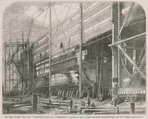 The Great Eastern steam ship; Construction of the central compartment at Millwall