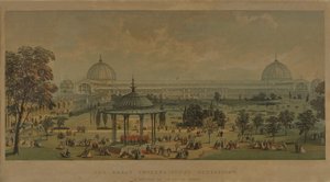 The Great International Exhibition, as seen from the Horticultural Gardens, 1851 by English School