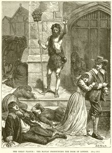 The Great Plague: The Maniac Pronouncing the Doom of London by English School