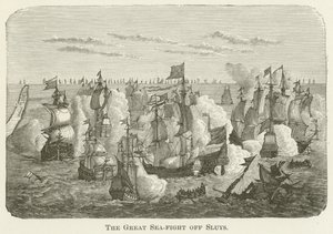 The Great Sea-Fight off Sluys by English School