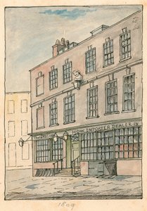 The Grecian Coffee House, Devereux Court, Strand, Featuring a Bust of Ben Johnson