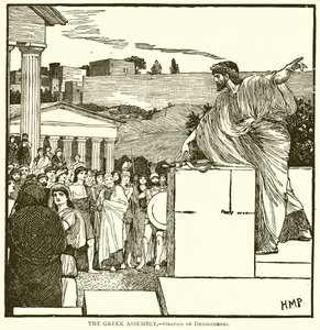 The Greek Assembly: Oration of Demosthenes by English School