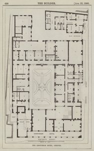 The Grosvenor Hotel, Chester (engraving) by English School