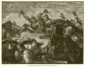 The Guards charging the Guns at Kassassin, 1882 by English School