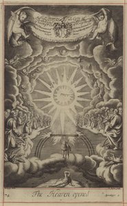 The Heaven opened (engraving) by English School