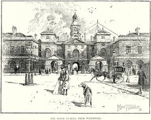 The Horse Guards, from Whitehall by English School