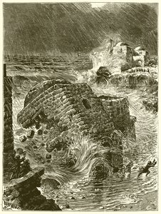 The House Built Upon the Sand by English School