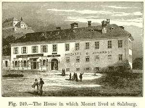 The House in which Mozart Lived at Salzburg