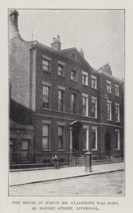 The House in which Mr Gladstone was Born, 62, Rodney Street, Liverpool