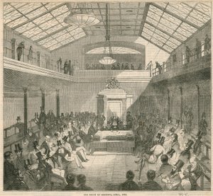 The House of Commons, Westminster, London, in April 1844