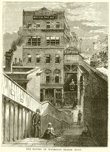 The Houses in Waterloo Bridge Road by English School