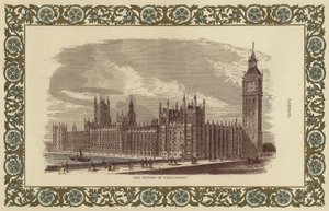 The Houses of Parliament in London by English School