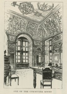 The Imperial Institute: One of the Committee Rooms by English School