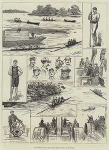 The International Boat-Race from Putney to Mortlake by English School