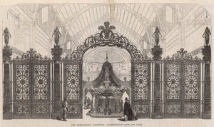 The International Exhibition; Coalbrookdale Gates and Court by English School