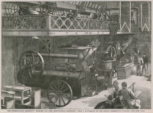 Ransome and Sims agricultural machinery by English School