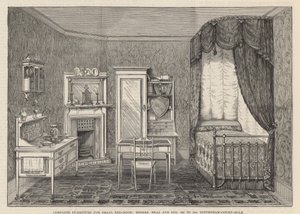 The International Health Exhibition: Complete Furniture for Small Bedroom by English School