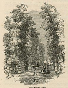 The Italian Walk in Vauxhall Gardens by English School