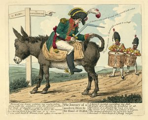 The Journey of a Modern Hero to the Island of Elba, published in London, 1814 by English School