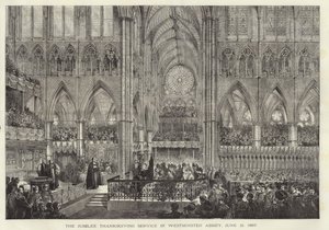 The Jubilee Thanksgiving Service in Westminster Abbey by English School