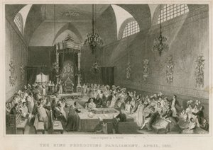 The King proroguing Parliament in the House of Lords, April 1831