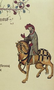 The Knight, facsimile detail from The Canterbury Tales, by Geoffrey Chaucer