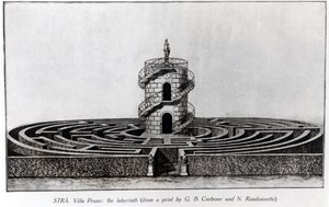 The Labyrinth of the Villa Pisani at Stra, after a print by Giovanni Battista Carboni and N. Randonnette by English School