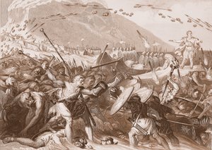 The Landing of Julius Caesar in England in 55 BC by English School
