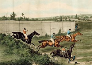 The Last Fence, Representing the Last Steeplechase which Took Place at the Hippodrome Race Course, Kensington, London