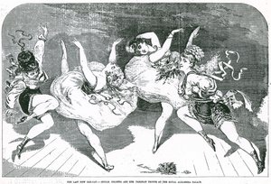 The Last New Can-Can - Mademoiselle Colonna and Her Parisian Troupe at the Royal Alhambra Palace by English School